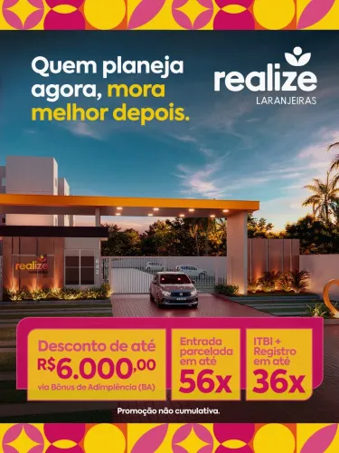 REALIZE LARANJEIRAS/ 2 E 3 QUARTOS