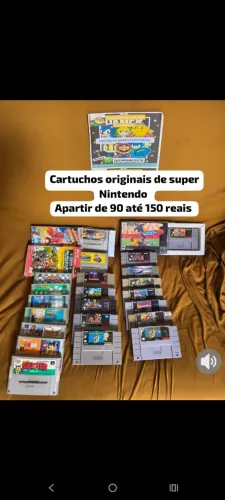 Cartuchos originais de super Nintendo 