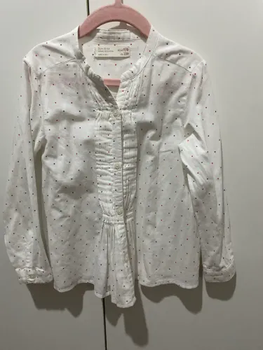 Camisa manga longa Zara kids menina poá colorida