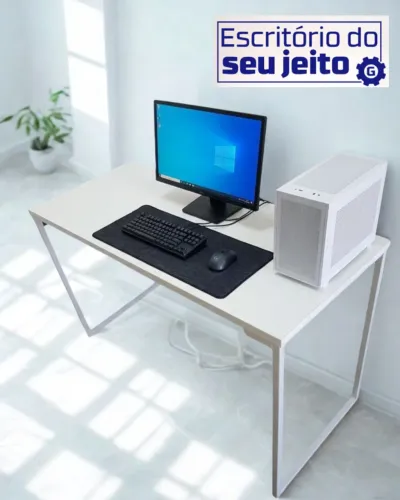 Mesa para Computador NOVA Multiuso Estilo Industrial Notebook de Escritório Estudo Birô