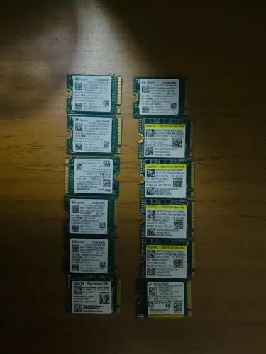Kit 12 nvme m.2 de 256gb