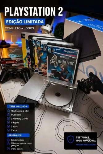 PS2 PRATA + 13 JOGOS