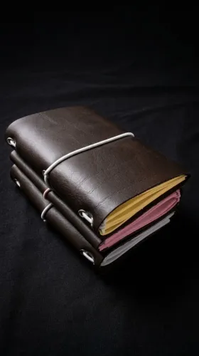 Caderno Artesanal A6 com Capa de Couro PU | Feito por Encomenda