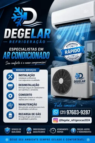 Refrigeração, instalação manutenção e limpeza de ar condicionado