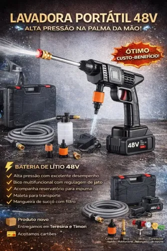 LAVADORA PORTÁTIL 48V - ALTA PRESSÃO SEM FIO