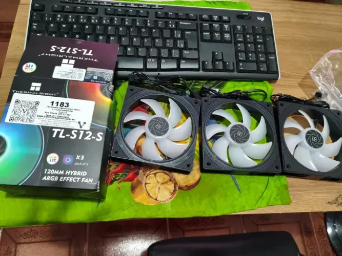 Kit 3 ventoinhas ARGB de PC Gamer TL-S12-S 120mm