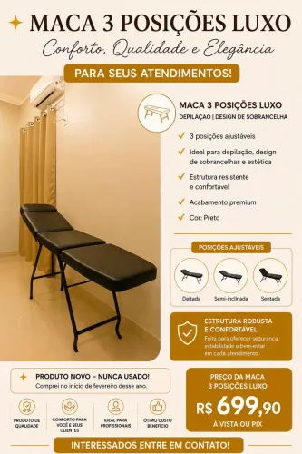 Maca 3 posições luxo-Nova,nunca usada!