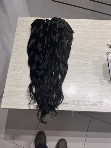Cabelo 100% humano ondulado 50cm