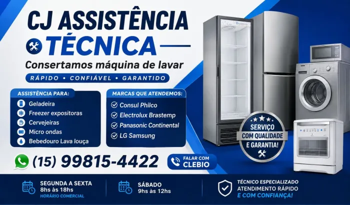 Cj assistência técnicas Consertamos máquina de lavar