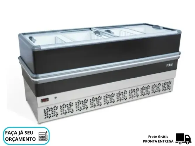 Ilha de Frios 2M Vidro Reto Polar