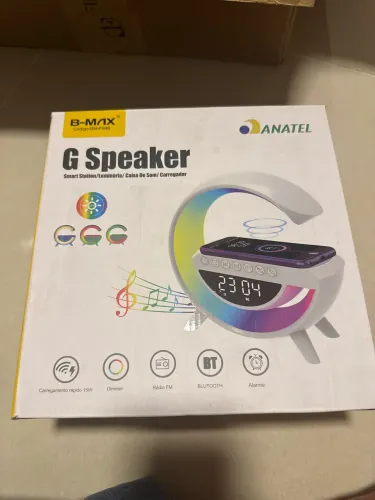 Caixa de Som B-MAX BM-F946 G Speaker Bluetooth com Luminária RGB e Carregador 15W