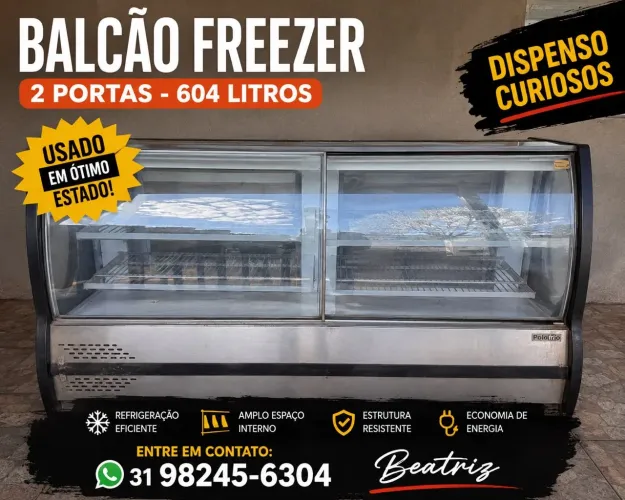 Freezer expositor 604 litros