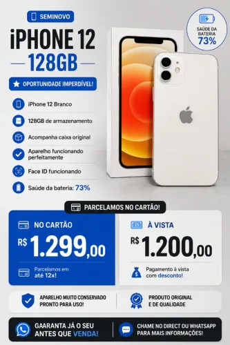 IPHONE 12 BRANCO 128G