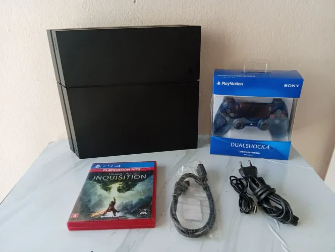 Playstation 4 completo com controle novo lacrado