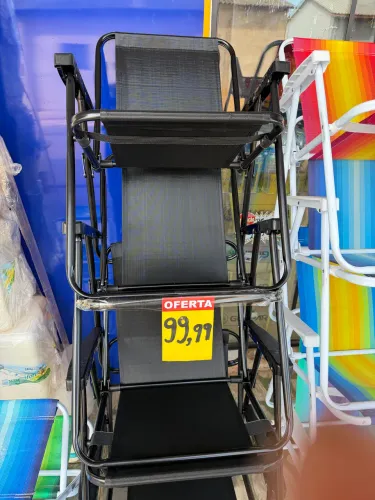 PROMOÇÃO CADEIRA DE PRAIA PRETA