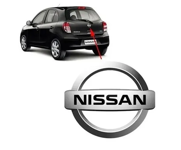 Emblema Tampa Porta Mala Nissan March 2011 2012 2013 2014