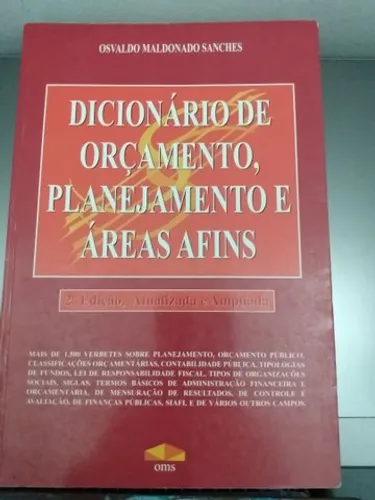 Livro Dicionário de Orçamento e Planejamento