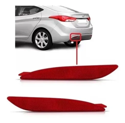Par Refletor Parachoque Traseiro Elantra 2011 2012 a 15 2016