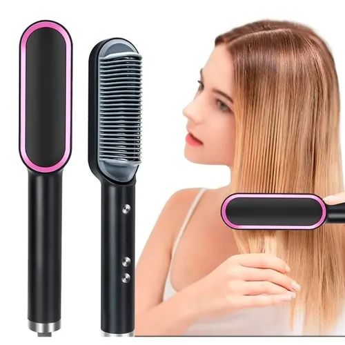 Escova Alisadora Elétrica Cerâmica Alisador de Cabelo Bivolt