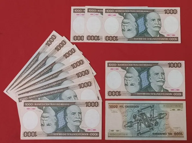 Cédula antiga de coleção. 1000 Cruzeiros / 1 Barão. R$ 20,00 cada.