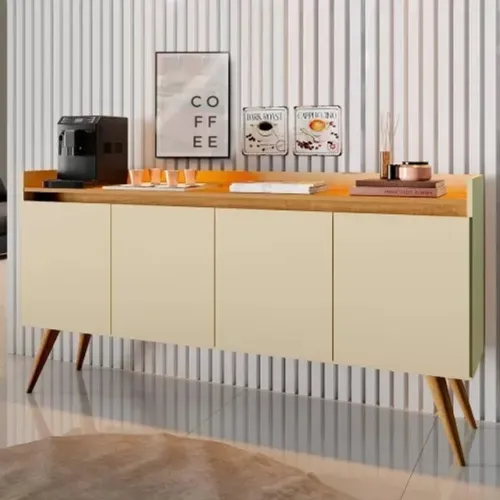 Buffet Gold 4P Perola.Mel Até 12x - Frete Grátis