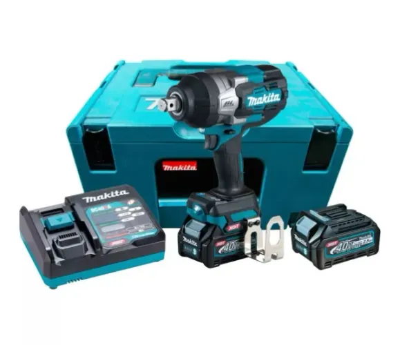 Chave de Impacto 3/4 Pol. 40V com 2 Baterias 2.5Ah Carregador e Maleta - Makita-TW001GD201