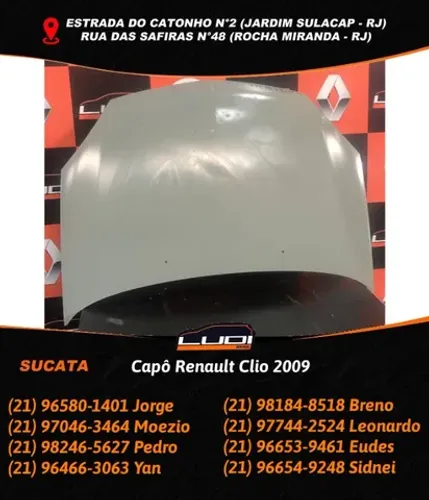Capô Renault Clio 2009