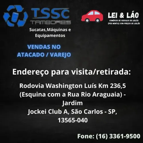 Vendas de tambores bombonas veiculos de leilão máquinas sucatas e equipamentos