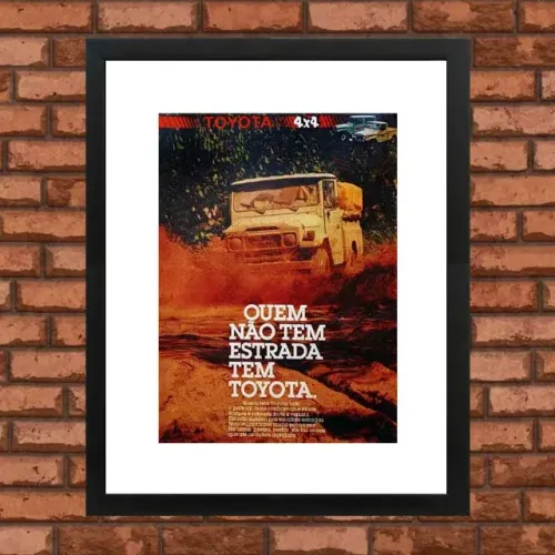 Toyota Bandeirante - Quadro decorativo com propaganda original de revista