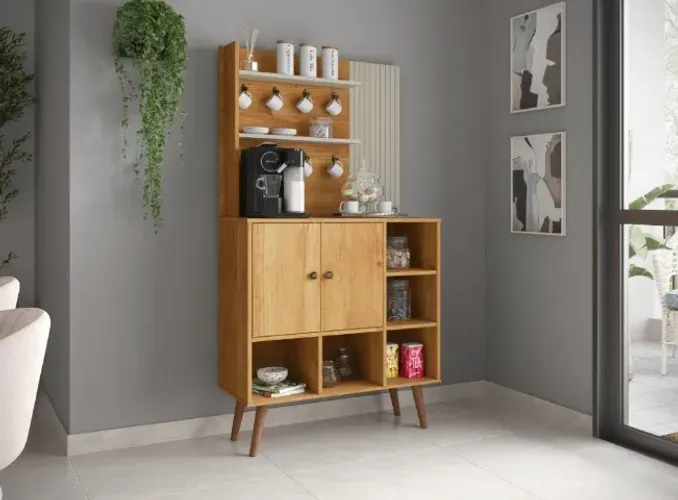 Cantinho do Café Armário Multiuso AR Retrô! Frete e Montagem Grátis.