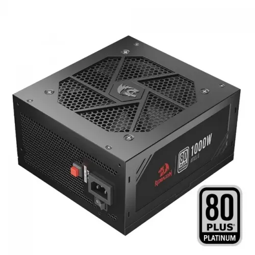 Fonte ATX 1000W PFC Ativo 80 Plus Platinum Redragon Full Modular Black PCIe 5.0 - WZetta
