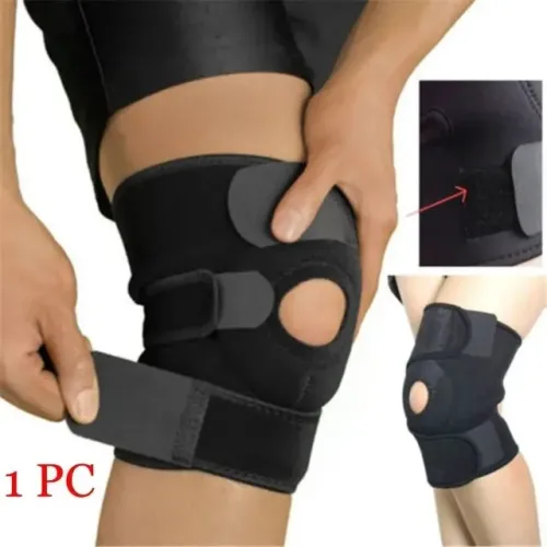 Joelheira Compressão ajustável Suporte Respirável Do Joelho Brace, Impedir Protetor De Pat