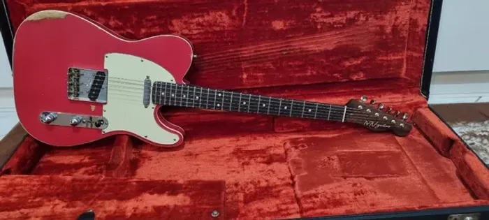 Telecaster Light relic red fiesta MV guitars