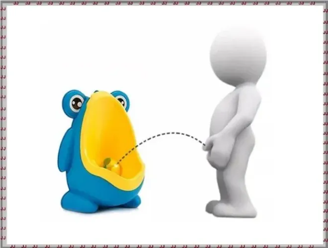 Mini Mictório Menino Infantil Sapinho Portátil