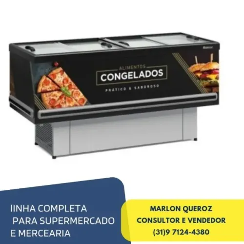 Ilha de Congelados Gelopar Nova 220v Adesivada