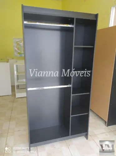 Cabideiro Duplo com Colmeia Lateral - Preto