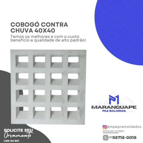 Cobogó Contra Chuva 40x40