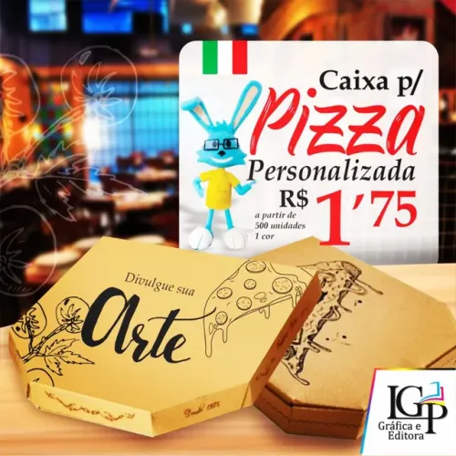 Caixa de pizza personalizada e padrão 