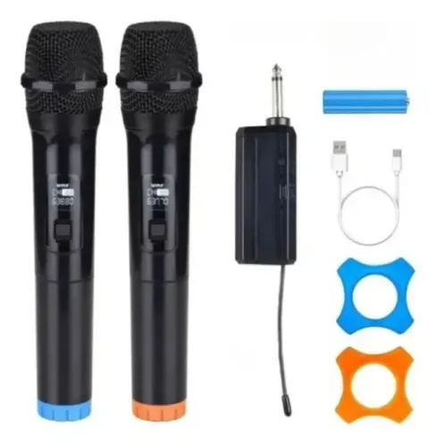 Microfone Duplo Sem Fio Uhf Onistek On-mc825