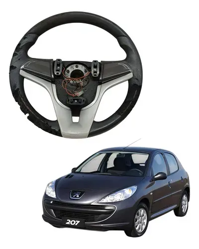 Volante Direção Peugeot 207 Passion 1.4 2009 2010 Detalhe