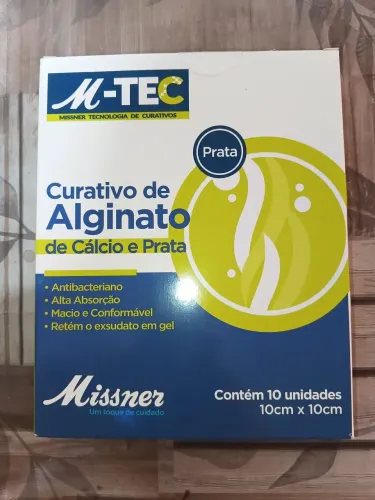 Placa de alginato de cálcio com prata - caixa fechada