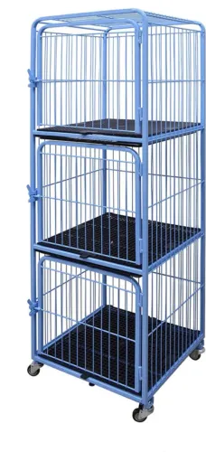 Canil de três lugares para banho e tosa ainda na caixa