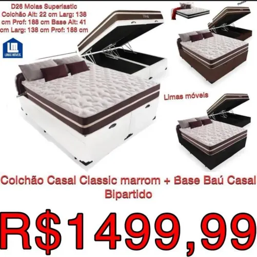 Cama Box Baú Bipartida casal 