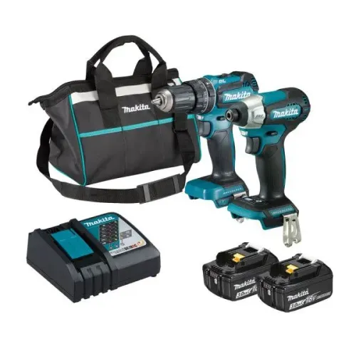 Kit de Furadeira e Parafusadeira Makita 18vV - 2 Baterias e Maleta