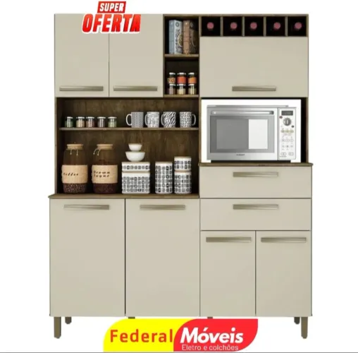 Armário para Cozinha Compacto 1,60cm - Novo e Super Funcional!