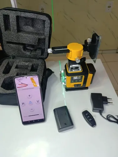 nivel a laser 16 linhas visor e controle pelo celular