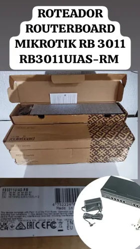 01UN - ROTEADOR MIKROTIK ROUTERBOARD RB3011UIAS-RM ROUTEROS L5 COM 10 PORTAS GIGABIT ETHER