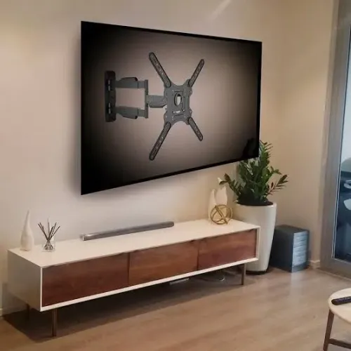 INSTALAÇÃO DE TV NA PAREDE COM O SUPORTE 