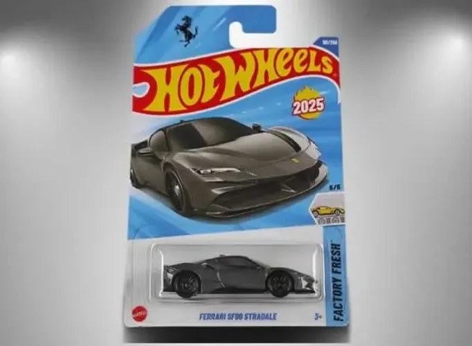 Carrinho Hot Wheels - Ferrari Sf90 Stradale - 1:64 Cinza