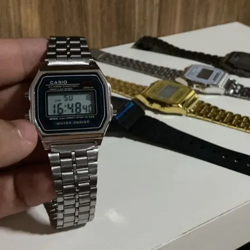 RELOGIO CASIO PRATA COM PRETO 